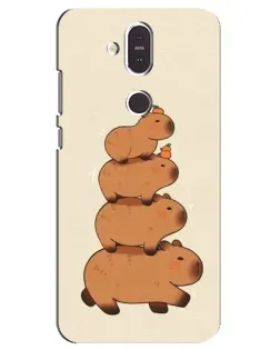 Чохол для Nokia 8.1 (2018) з картинкою «Вежа з капібар»