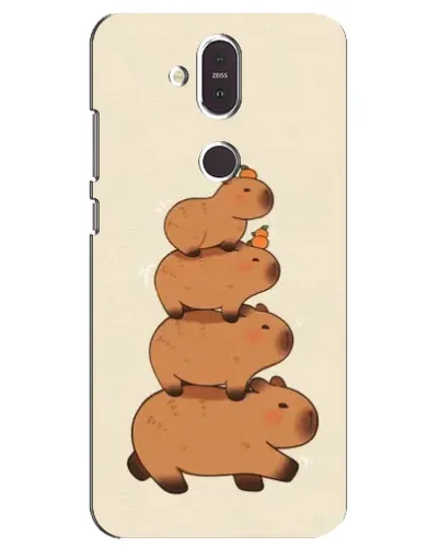 Чехол для Nokia 8.1 (2018) с картинкой «Башня из капибар»