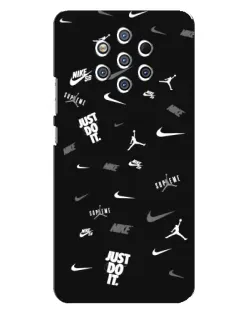 Чохол для Nokia 9 з картинкою «Nike Black Pattern»