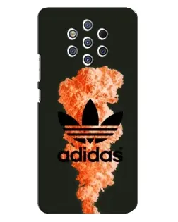 Чохол для Nokia 9 з картинкою «Помаранчевий дим Adidas»