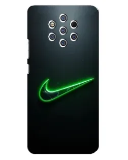 Чохол для Nokia 9 з картинкою «Неоновий контур Nike»