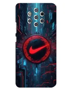 Чехол для Nokia 9 с картинкой «Техногенный стиль Nike»