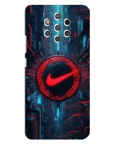 Чехол для Nokia 9 с картинкой «Техногенный стиль Nike»