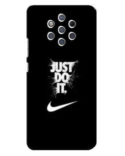 Чехол для Nokia 9 с картинкой «Текстовый принт Nike»