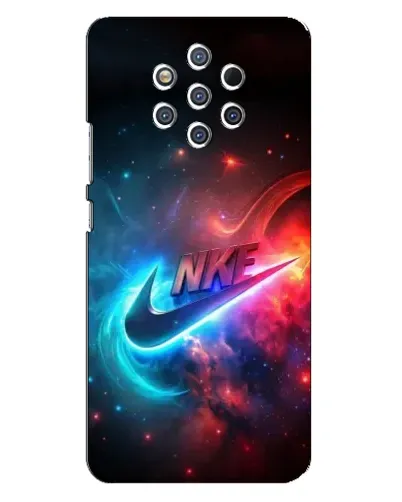 Чехол для Nokia 9 с картинкой «Огненный логотип Nike»