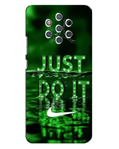 Чехол для Nokia 9 с картинкой «Зеленый неоновый Nike»