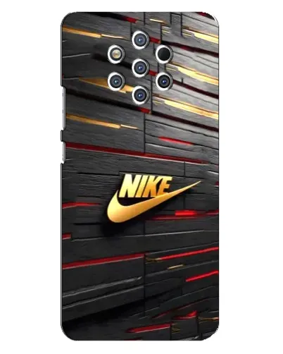 Чехол для Nokia 9 с картинкой «Золотой Nike на металле»