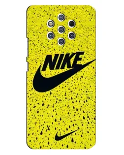 Чехол для Nokia 9 с картинкой «Желтый текстурный Nike»