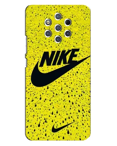 Чехол для Nokia 9 с картинкой «Желтый текстурный Nike»