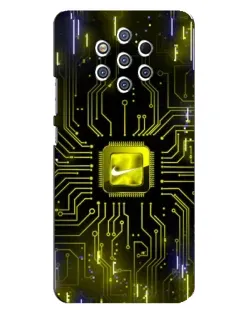 Чехол для Nokia 9 с картинкой «Nike — золотая искра»