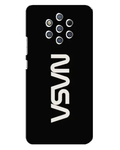Чехол для Nokia 9 с картинкой «NASA — вертикальный логотип»