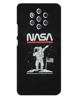 Чехол для Nokia 9 с картинкой «NASA — шагаем по Луне»