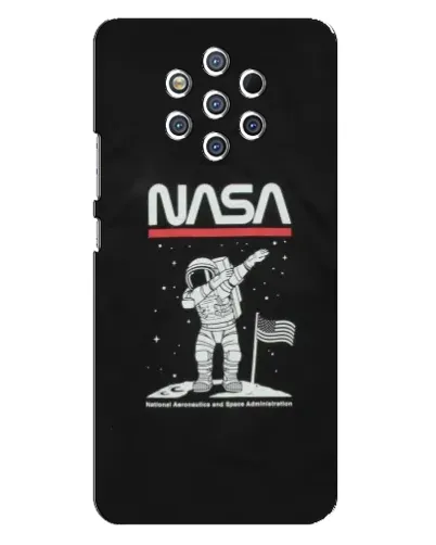 Чехол для Nokia 9 с картинкой «NASA — шагаем по Луне»