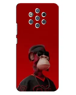 Чохол для Nokia 9 з картинкою «Bored Ape в червоному»