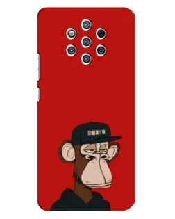 Чохол для Nokia 9 з картинкою «Bored Ape — червоний фон»