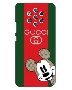 Чехол для Nokia 9 с картинкой «Gucci — полосы и Микки»