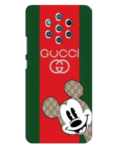 Чехол для Nokia 9 с картинкой «Gucci — полосы и Микки»