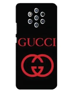 Чехол для Nokia 9 с картинкой «Gucci — красный логотип»