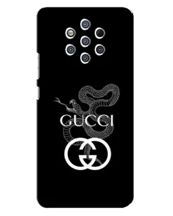 Чехол для Nokia 9 с картинкой «Gucci — серебряная змея»