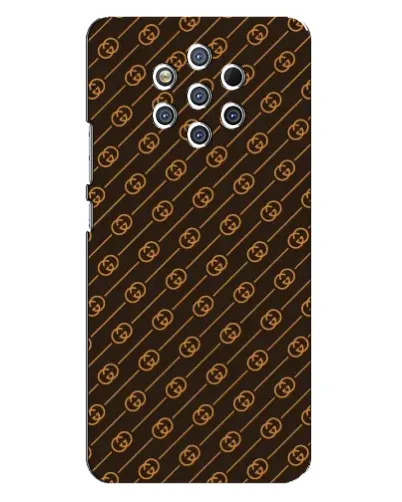 Чехол для Nokia 9 с картинкой «Gucci — золотые диагонали»
