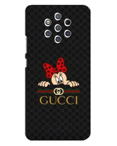 Чехол для Nokia 9 с картинкой «Минни Маус Gucci — черный»