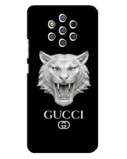 Чехол для Nokia 9 с картинкой «Gucci — серебряный лев»