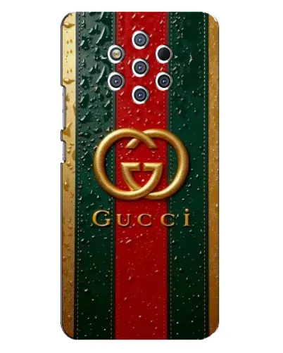 Чехол для Nokia 9 с картинкой «Gucci — фирменная полоса и золото» Чехол для Nokia 9 с картинкой «Gucci — фирменная полоса и золото»