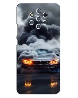 Чохол для Nokia 9 з картинкою «BMW у диму»