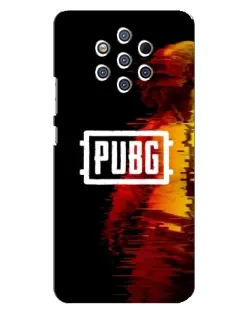 Чехол для Nokia 9 с картинкой «Яркий логотип PUBG»