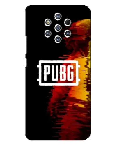 Чехол для Nokia 9 с картинкой «Яркий логотип PUBG»