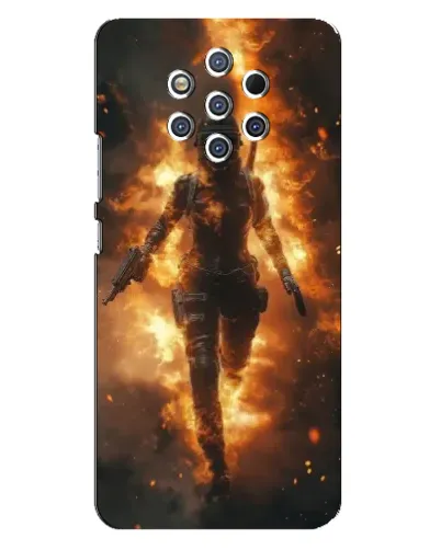 Чехол для Nokia 9 с картинкой «BMW — скорость в дожде»