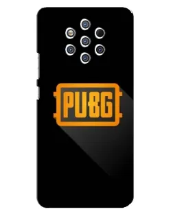 Чехол для Nokia 9 с картинкой «PUBG — рамка лого»