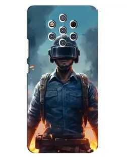 Чехол для Nokia 9 с картинкой «PUBG — реалистичный герой»