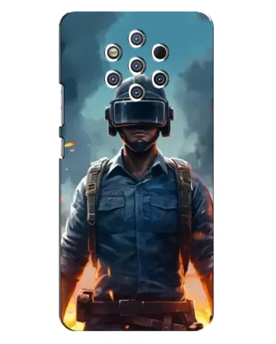Чехол для Nokia 9 с картинкой «PUBG — реалистичный герой»