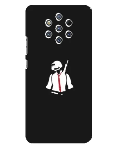 Чехол для Nokia 9 с картинкой «PUBG — силуэт воина»