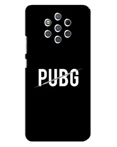 Чехол для Nokia 9 с картинкой «PUBG — белый логотип»