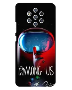 Чехол для Nokia 9 с картинкой «Красный импостер — макро»