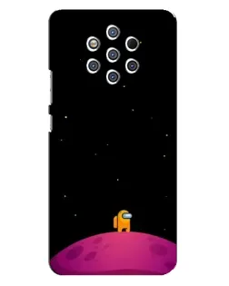 Чехол для Nokia 9 с картинкой «Одинокий герой на планете»