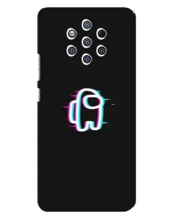 Чехол для Nokia 9 с картинкой «Among Us неон»