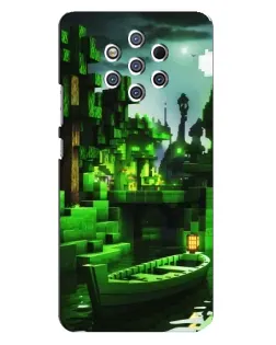 Чехол для Nokia 9 с картинкой «Minecraft лесной пейзаж»