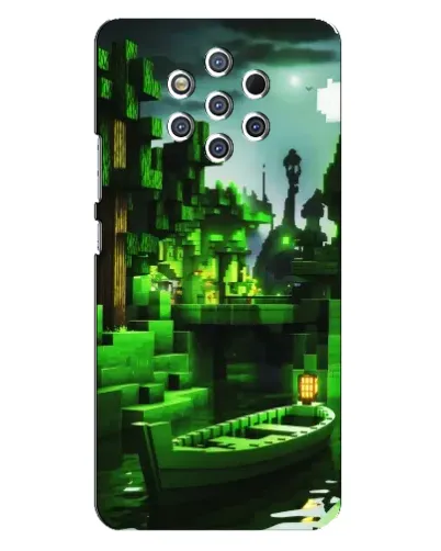 Чехол для Nokia 9 с картинкой «Minecraft лесной пейзаж»