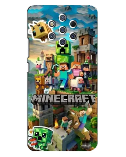 Чехол для Nokia 9 с картинкой «Замок Minecraft»