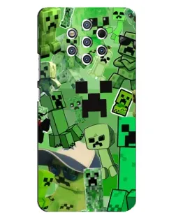 Чехол для Nokia 9 с картинкой «Криперы Minecraft»
