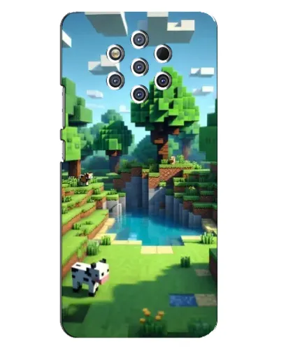 Чехол для Nokia 9 с картинкой «Minecraft летний день»