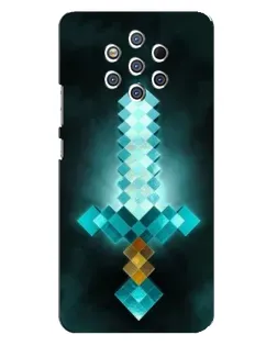 Чехол для Nokia 9 с картинкой «Алмазный меч неон»