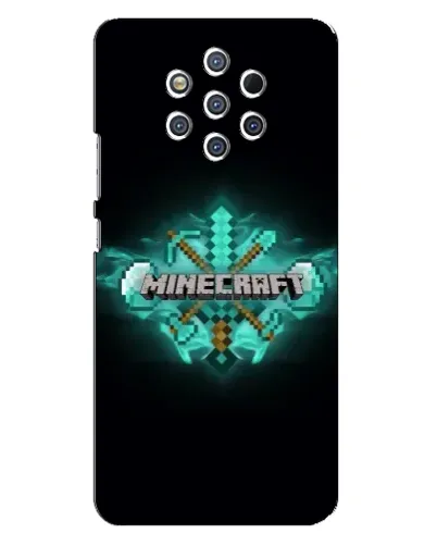Чехол для Nokia 9 с картинкой «Minecraft Diamond лого»