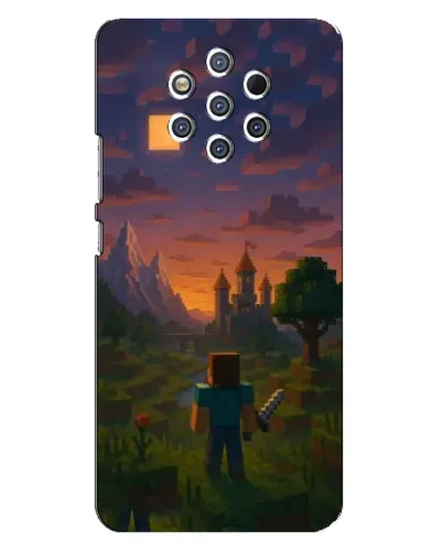 Чехол для Nokia 9 с картинкой «Стив у башни»