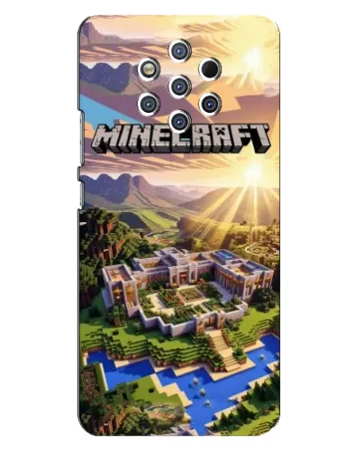 Чехол для Nokia 9 с картинкой «Minecraft панорама»