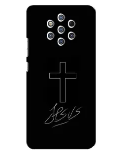 Чехол для Nokia 9 с картинкой «Графический крест Jesus»