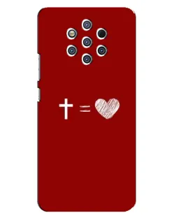 Чехол для Nokia 9 с картинкой «Уравнение любви»